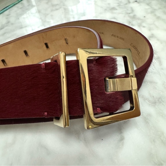 Theory Womens Belt Pony Hair Leather Sz S - Picture 5 of 7
